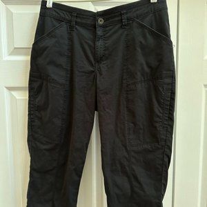 Lee Jeans Womens Black Capris with Thigh Pockets Size 12M